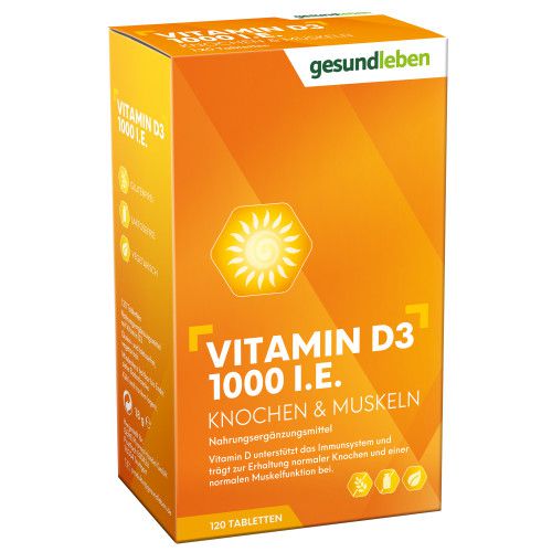 gesund leben Vitamin D3 1000 I.E.